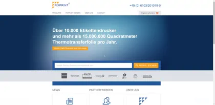 Screenshot of Fixprint Etikettendrucksysteme GmbH