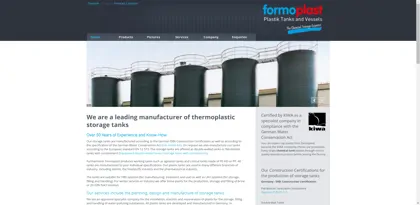 Screenshot of formoplast Kunststoffbehälterbau und -vertrieb GmbH