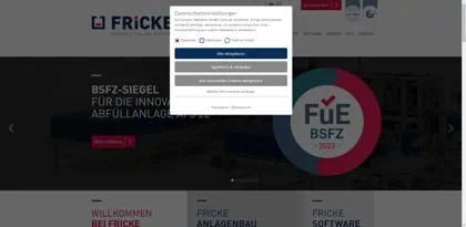 Screenshot of Fricke Abfülltechnik GmbH & Co. KG