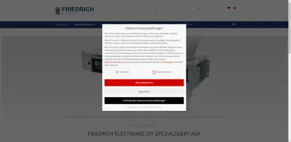 Screenshot of FRIEDRICH electronic GmbH & Co. KG