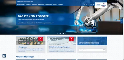 Screenshot of FUCHS LUBRITECH GMBH