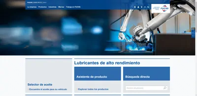 Screenshot of FUCHS LUBRICANTES, S.A.