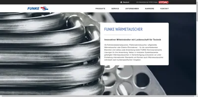 Screenshot of Funke Wärmeaustauscher Apparatebau GmbH