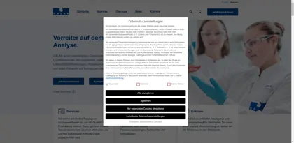 Screenshot of GALAB Laboratories GmbH