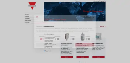 Screenshot of CARLO GAVAZZI GmbH