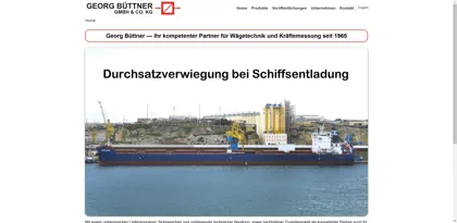 Screenshot of Georg Büttner  GmbH und Co. KG