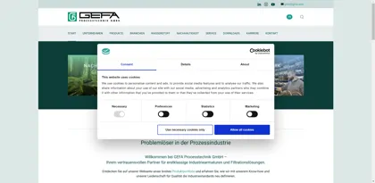 Screenshot of GEFA Processtechnik GmbH