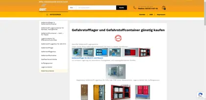 Screenshot of BBTec Industrietechnik Vertrieb GmbH