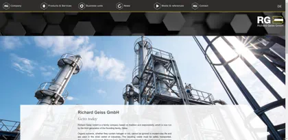 Screenshot of Richard Geiss GmbH