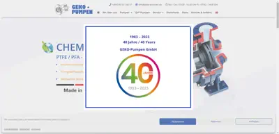 Screenshot of Geko-Pumpen GmbH