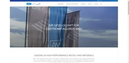 Screenshot of GfE Metalle und Materialien GmbH