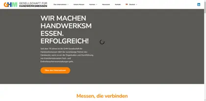 Screenshot of GHM Gesellschaft für Handwerksmessen mbH