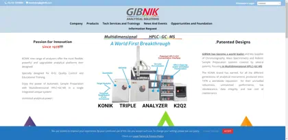 Screenshot of GIBNIK Analytical Solutions, SL