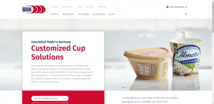 Screenshot of GIZEH Verpackungen GmbH & Co. KG