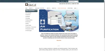 Screenshot of Glas-Col, LLC