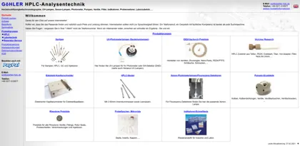 Screenshot of Göhler HPLC-Analysentechnik