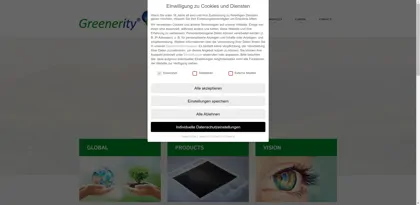 Screenshot of Greenerity GmbH