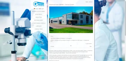 Screenshot of GREIBO-CHEMIE GmbH