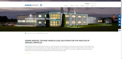 Screenshot of GRIMM Aerosol Technik GmbH & Co. KG