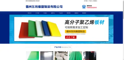 Screenshot of Dezhou Dongli Rubber and Plastic Products Co., Ltd.