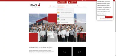 Screenshot of Halag Chemie AG