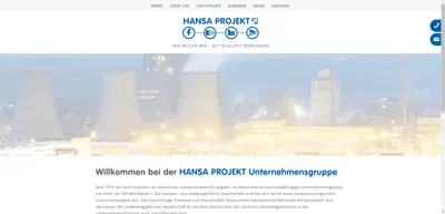 Screenshot of Hansa Projekt GmbH