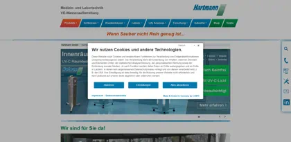 Screenshot of Hartmann GmbH