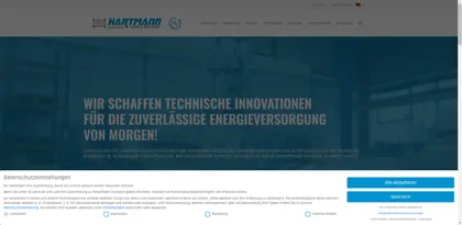 Screenshot of HARTMANN VALVES GmbH