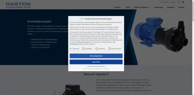 Screenshot of Harton Anlagentechnik GmbH