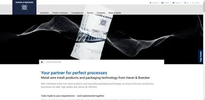 Screenshot of HAVER & BOECKER OHG