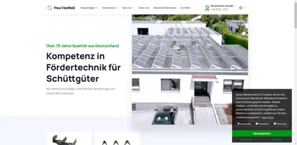 Screenshot of Paul Hedfeld GmbH