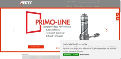 Screenshot of HEITEC Heisskanaltechnik GmbH