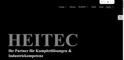 Screenshot of HEITEC AG