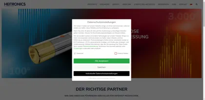 Screenshot of HEITRONICS Infrarot Messtechnik GmbH