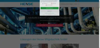 Screenshot of Hense Wägetechnik GmbH