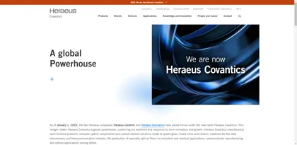 Screenshot of Heraeus Quarzglas GmbH & Co. KG