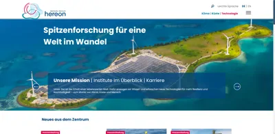 Screenshot of Helmholtz-Zentrum Geesthacht Zentrum für Material- und Küstenforschung GmbH