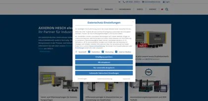 Screenshot of AXXERON HESCH electronics GmbH