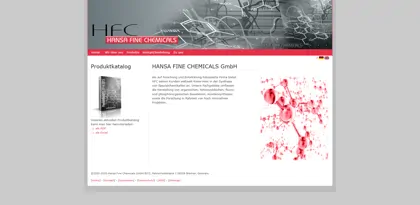 Screenshot of Hansa Fine Chemicals GmbH