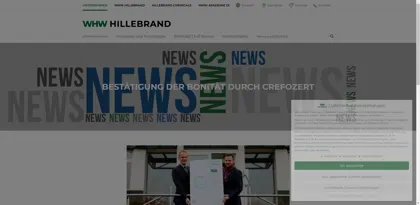 Screenshot of Hillebrand Chemicals GmbH