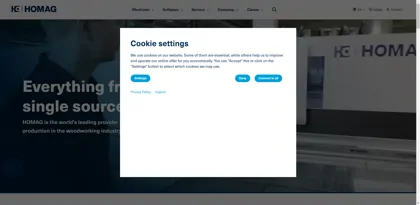 Screenshot of Homag Holzbearbeitungssysteme AG
