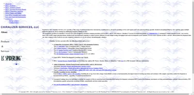 Screenshot of Chiralizer™ Services, L.L.C.