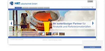 Screenshot of HRT Labortechnik GmbH