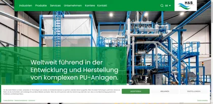 Screenshot of H&S Anlagentechnik GmbH