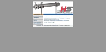 Screenshot of HS Apparatetechnik GmbH