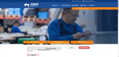 Screenshot of Huber AG