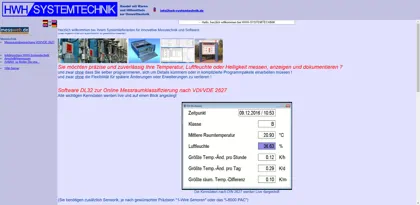 Screenshot of HWH-Systemtechnik