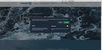 Screenshot of Hydrowatt AG