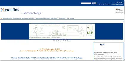 Screenshot of IAF - Radioökologie GmbH