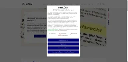 Screenshot of IFH Köln GmbH